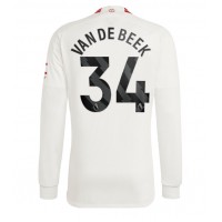 Camiseta Manchester United Donny van de Beek #34 Tercera Equipación Replica 2023-24 mangas largas